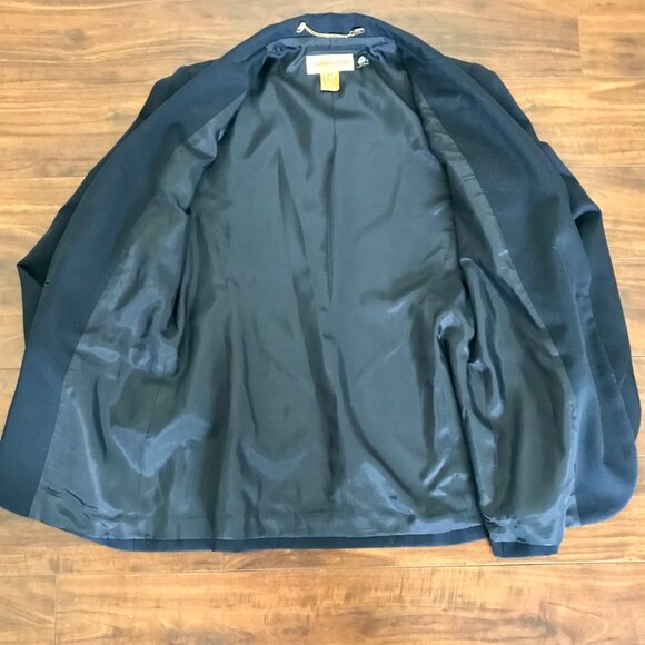 Classiques‎ Entier 100% Wool Vintage Navy Blue Women's Blazer. Size Petite XS - Picture 6 of 13